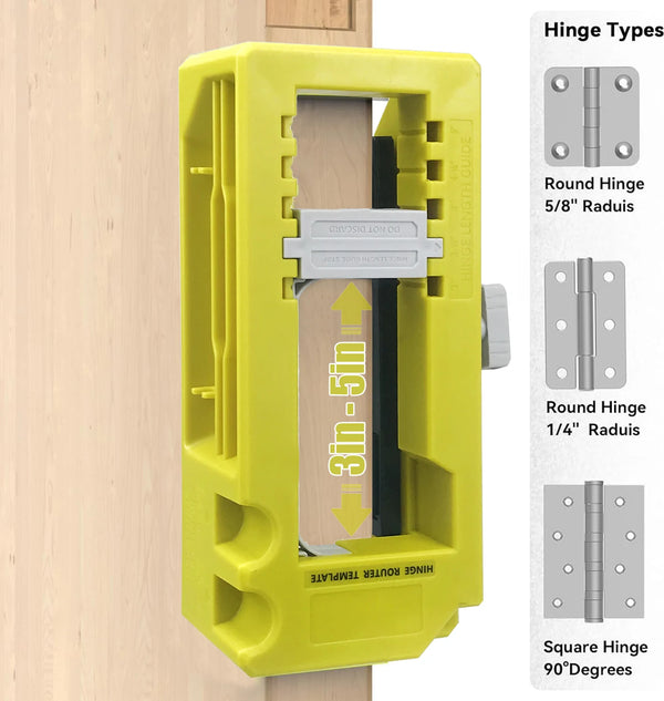 djustable Hinge Mortiser Installation Kit for 3" to 5" Hinges