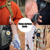 Retractable Keychain 2-Pack with Tactical Badge Reel & Steel Cord