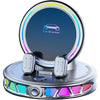 Smart Clamping Car Phone Mount with RGB Light & 360° Rotation