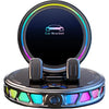 Smart Clamping Car Phone Mount with RGB Light & 360° Rotation