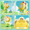 Automatic Sunflower Bubble Machine with LED Light & Spill-Free Design