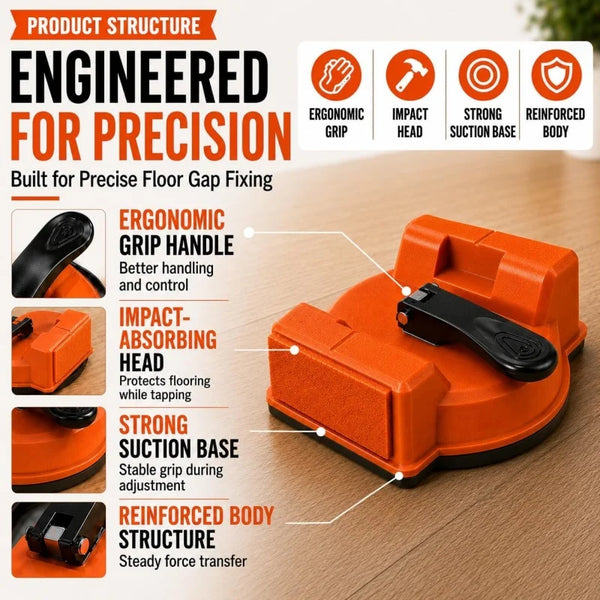 Double Head Floor Gap Fixer Tool with Suction Cup for Easy Repair