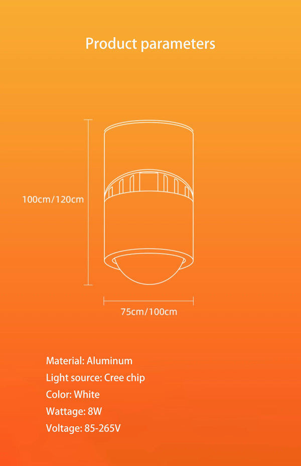 LED Sunset Lamp – Adjustable COB Spotlight Wall Washing Ceiling Light for Living Room & Bedroom