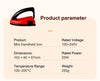 Portable Handheld Garment Iron – Foldable Travel Mini Iron with Titanium Soleplate