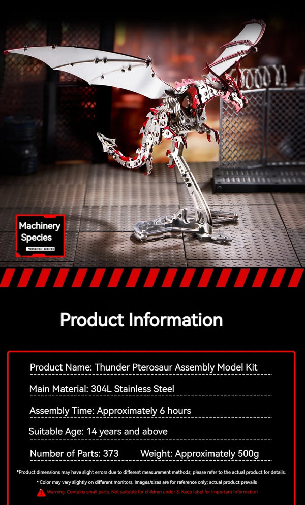 DIY Assembly 3D Metal Mechanical Model Kit – Scorpion, Cheetah, Wasp, Falcon, Pterosaur & Phoenix