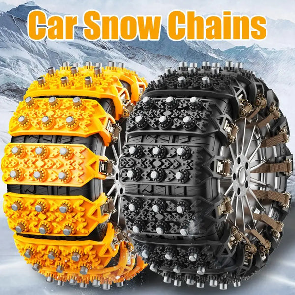 Heavy-Duty Rubber Anti-Skid Car Tire Chain — Universal TPU Snow & Mud Traction Aid (Single Piece)