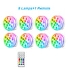 Waterproof RGB LED Submersible Pool Lights with Remote Control