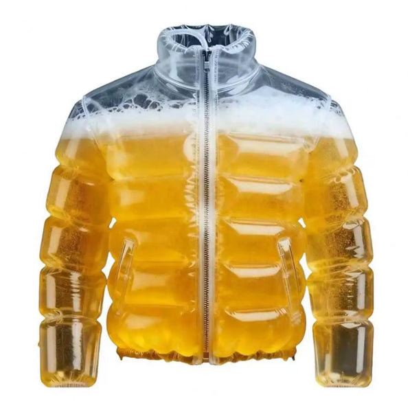 Transparent Wearable Beer-Drinking Jacket for Parties, Festivals & Gag Gifts