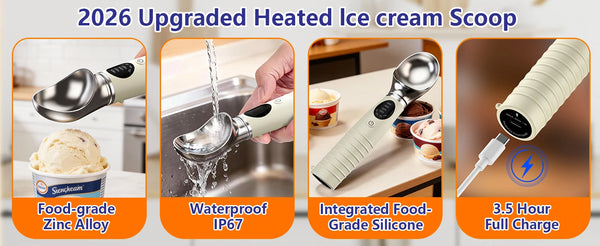 USB Rechargeable Heated Ice Cream Scoop