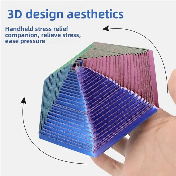 3D Printed Hexagonal Spiral Tower – Magic Illusion Stereoscopic Rotation Stress Relief Toy