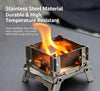 Mini Foldable Camping Fire Pit – Stainless Steel Portable Tabletop Fire Viewing Stove