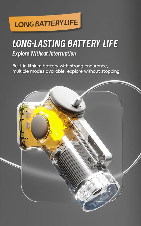 1600X Handheld Digital Microscope with 2-Inch HD Screen – Portable Electronic Magnifier with Camera & Video, 3-Level Lighting, Multilingual Interface