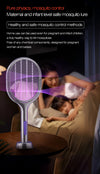 6-in-1 Retractable Electric Mosquito Swatter & Bug Trap Lamp – USB Rechargeable Fly Zapper with Extendable Handle