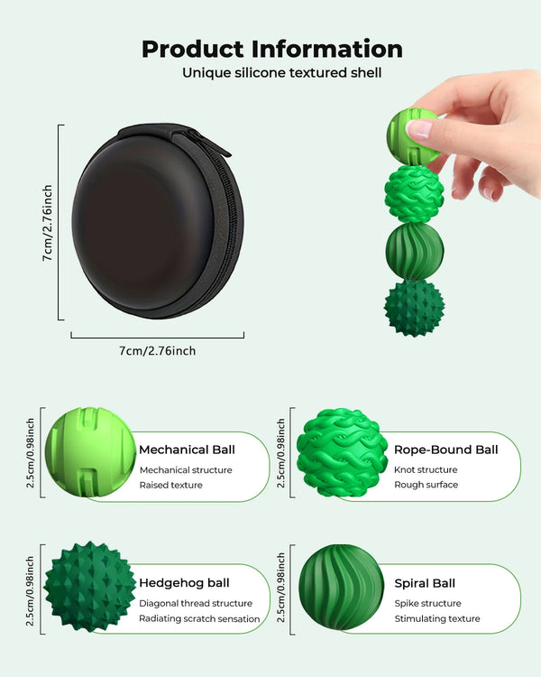 Silicone Magnetic Sensory Balls – Silent Stress Relief Fidget Desk Toys