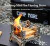 Mini Foldable Camping Fire Pit – Stainless Steel Portable Tabletop Fire Viewing Stove