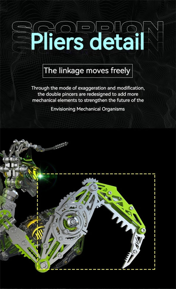 DIY Assembly 3D Metal Mechanical Model Kit – Scorpion, Cheetah, Wasp, Falcon, Pterosaur & Phoenix