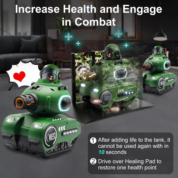 2-Pack RC Combat Battle Tanks