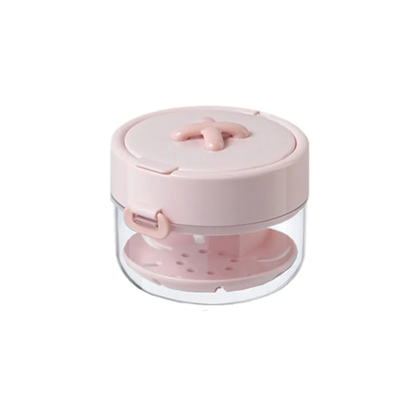 Drainable Denture Storage Case with Mirror & Layered Organizer Box