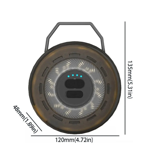 LED Tent Light Strip – Hand Crank Portable Canopy Light with 10M Storage Reel