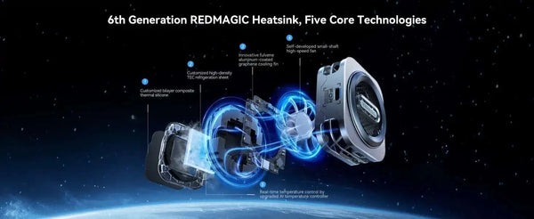 30W Magnetic Liquid Cooling Fan with RGB Lighting & AI Temperature Control for Mobile Phones and Tablets