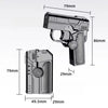 Metal Folding Gun-Style Jet Lighter – Windproof Butane Gas Red Flame Gyroscope Lighter with Laser
