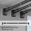Adjustable Stainless Steel Shower Curtain Rod – No-Drill Telescopic Pole