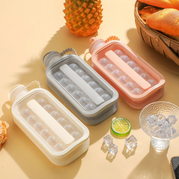Portable 2-in-1 Folding Ice Maker Water Bottle – Ice Cube Mold & Drink Container