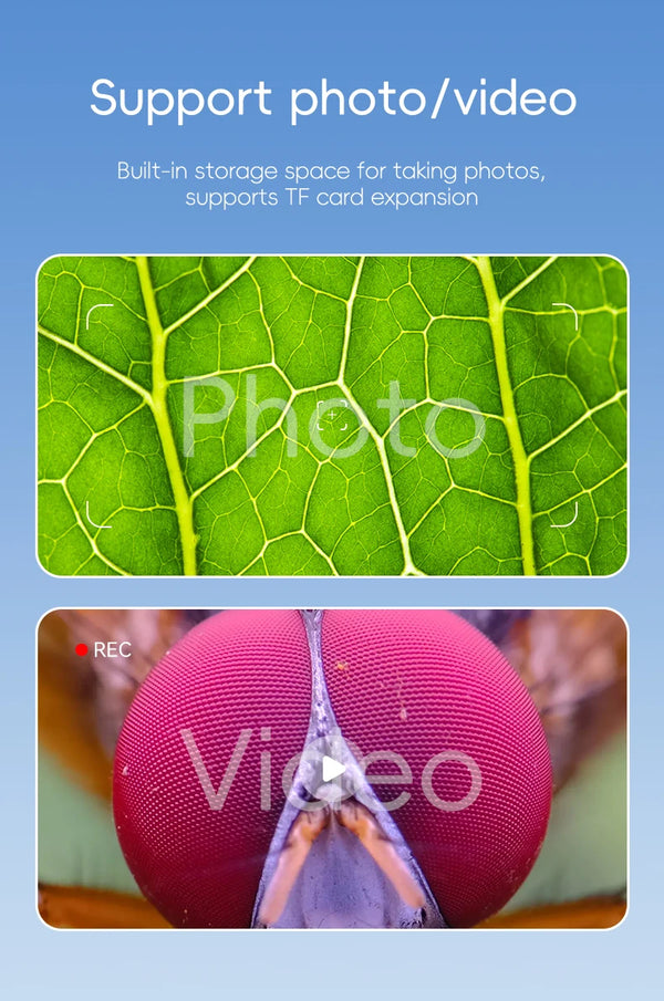 500X Autofocus Digital Microscope with 2-Inch IPS Screen