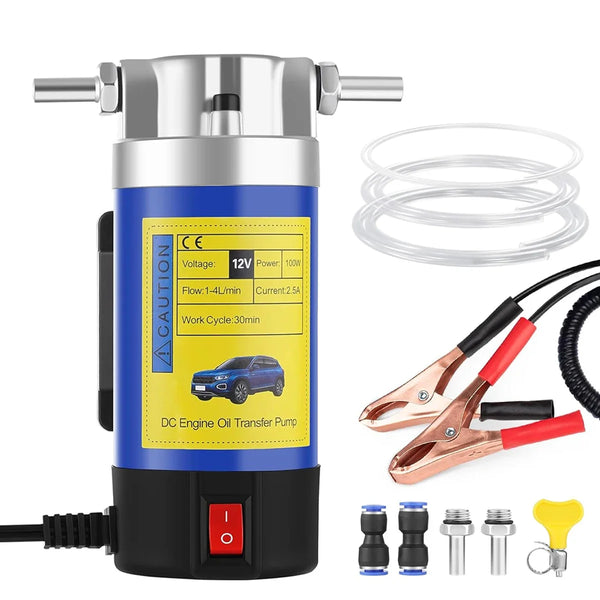 12V Portable Oil Transfer Pump – Electric Fluid Extractor & Suction Pump for Cars, Motorcycles & Boats