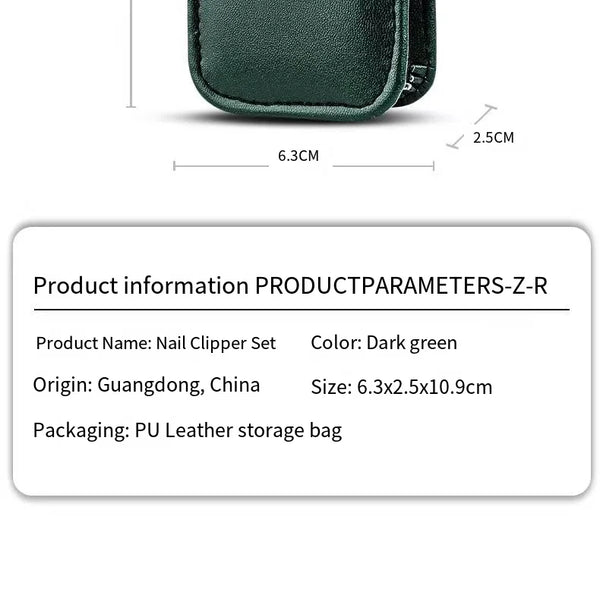 6-Piece Stainless Steel Nail Scissors & Clipper Set – Portable Manicure Grooming Kit for Men & Women