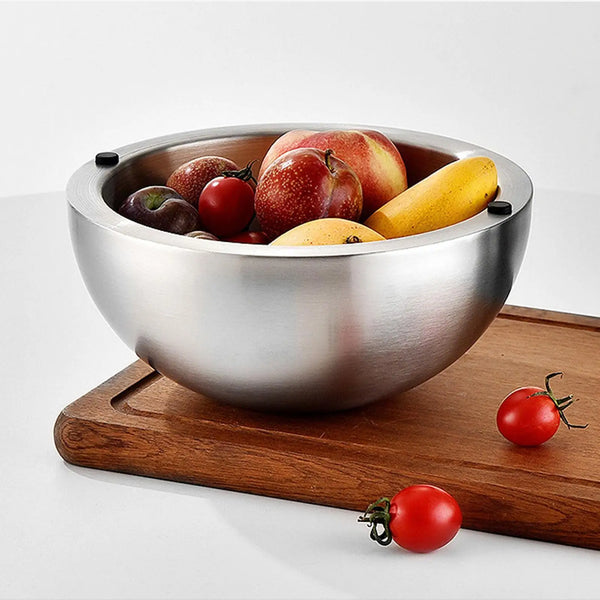 Chilled Serving Bowl – Double-Walled Stainless Steel Insulated Bowl for Dips, Sauces & Salads