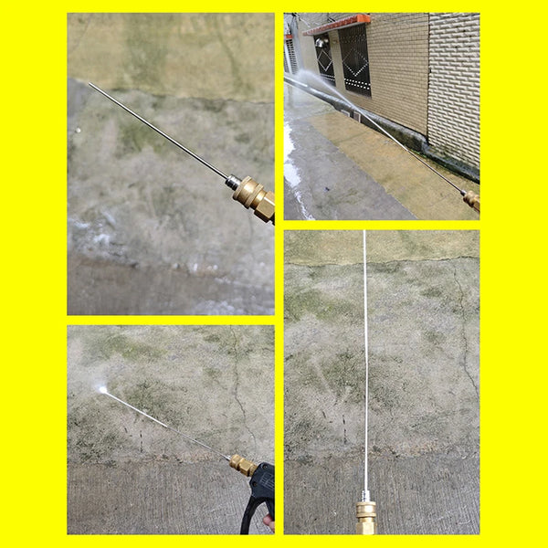 Stainless Steel High Pressure Cleaning Needle Nozzle – 1/4" Quick Connect Deep Cleaning Sprayer