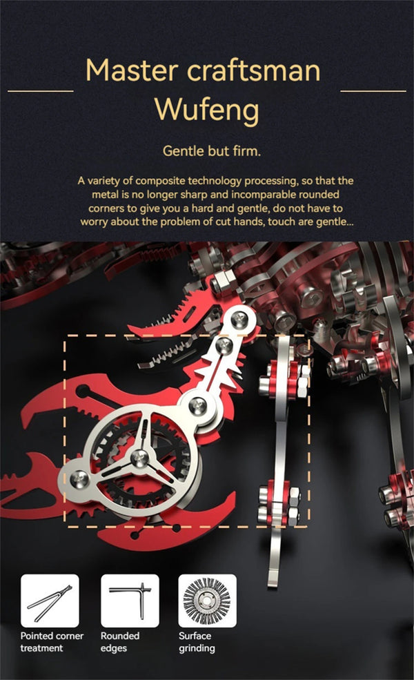 DIY Assembly 3D Metal Mechanical Model Kit – Scorpion, Cheetah, Wasp, Falcon, Pterosaur & Phoenix