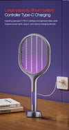6-in-1 Retractable Electric Mosquito Swatter & Bug Trap Lamp – USB Rechargeable Fly Zapper with Extendable Handle