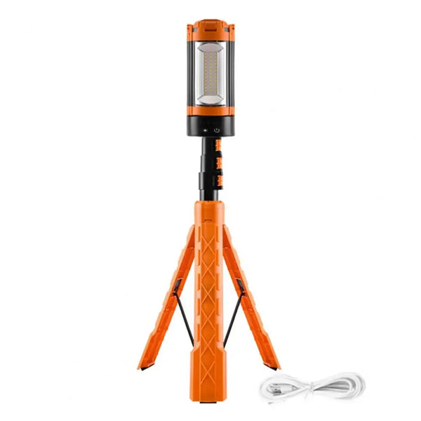 LED Work Light with Tripod Stand – Rechargeable Waterproof Camping Lantern with 4 Modes & Power Bank Function