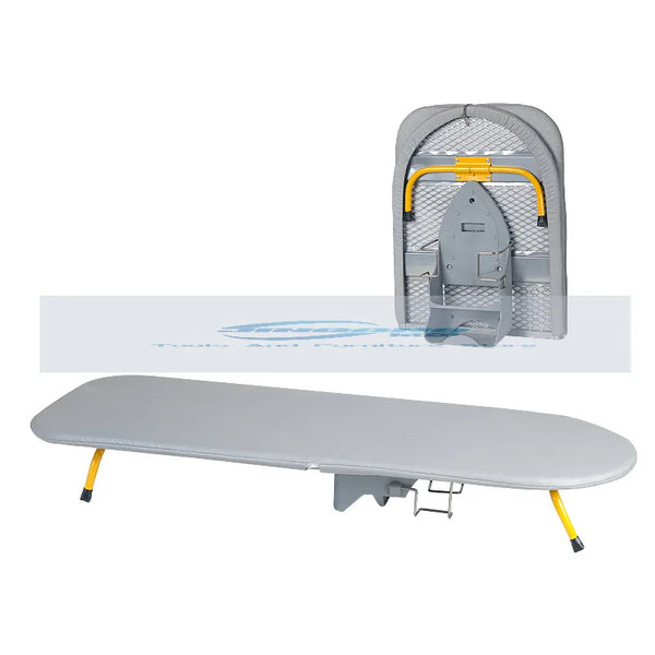Folding Desktop Ironing Board with Reinforced Frame and Built-In Clothes Storage