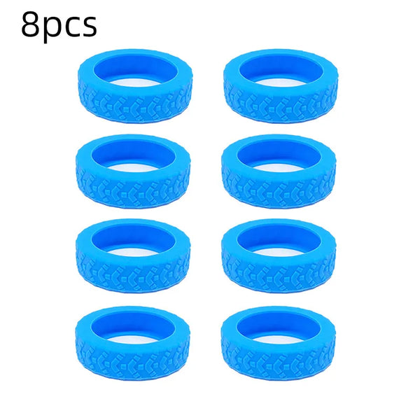 Suitcase Wheel Protection Covers – Silent Rubber Luggage Caster Covers - (8PCS )