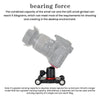 4-Wheel Camera Slider Dolly with 360° Panorama & Ball Head Mount