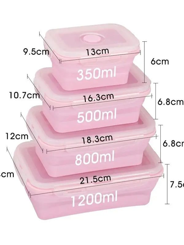 Collapsible Silicone Food Storage Containers