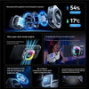 30W Magnetic Liquid Cooling Fan with RGB Lighting & AI Temperature Control for Mobile Phones and Tablets