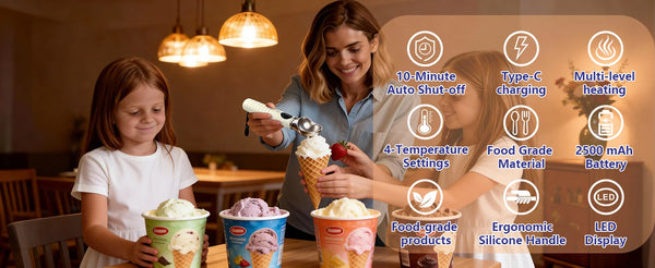 USB Rechargeable Heated Ice Cream Scoop