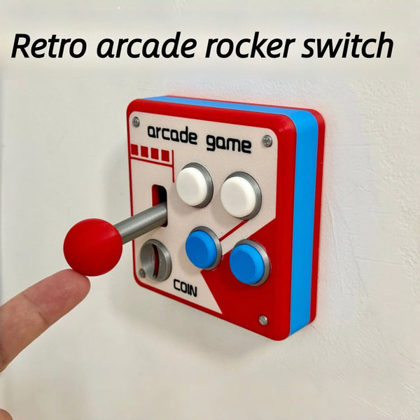 Retro Arcade Joystick Light Switch Cover – 3D Printed Wall Decor