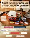 Portable Bluetooth Label Printer with Rechargeable Battery & Fast Printing