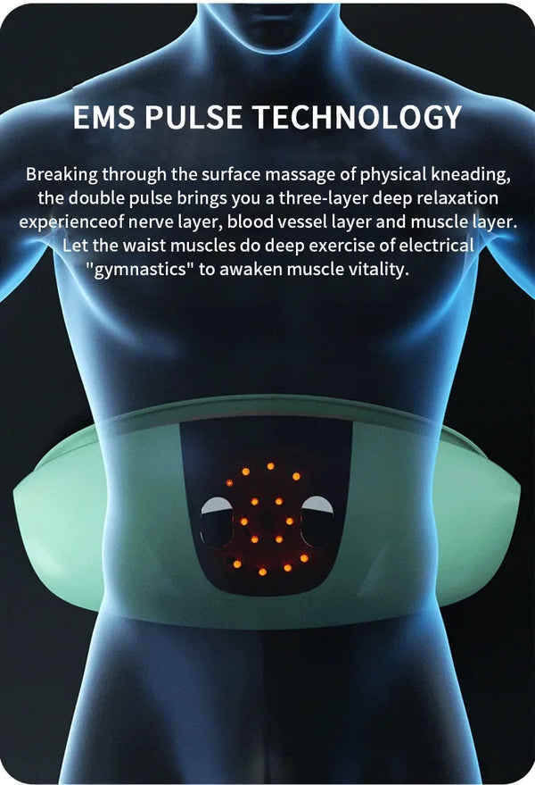 Intelligent Lumbar Massager – Electric Waist Traction Device with Heat & Vibration