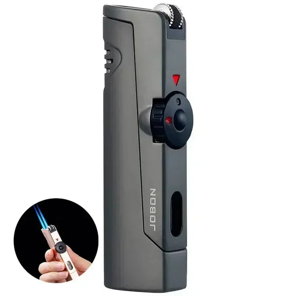 JOBON 4-Torch Jet Windproof Inflatable Lighter – Metal Flint Grinding Wheel Gas Lighter