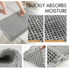 Microfiber Waffle Bath Mat – Absorbent Non-Slip Tassel Bathroom Rug