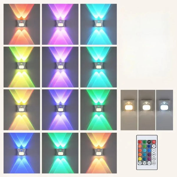 RGB Motion Sensor Night Light – 16 Color Remote Control LED Atmosphere Lampd