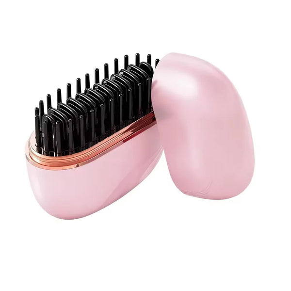 Mini Hair Straightening Comb with Wireless Charging & 3 Heat Settings