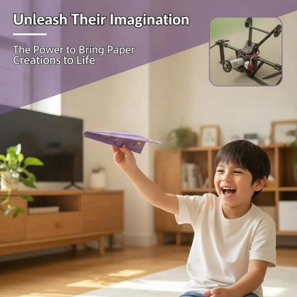 RC Paper Airplane Electric DIY Kit – Foldable Lightweight Remote Control Plane
