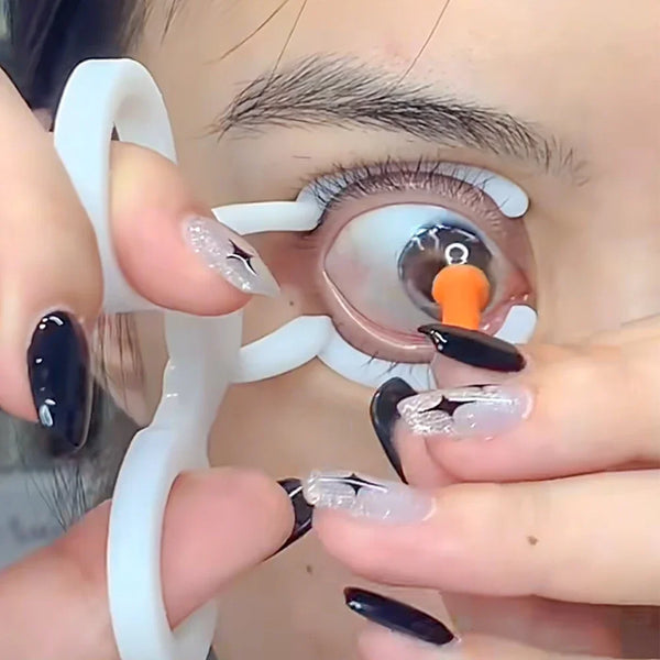 Eye Care Contact Lens Inserter & Remover Set – Soft Plastic Tweezer Stick Wearing Tools with Eyelid Lifters